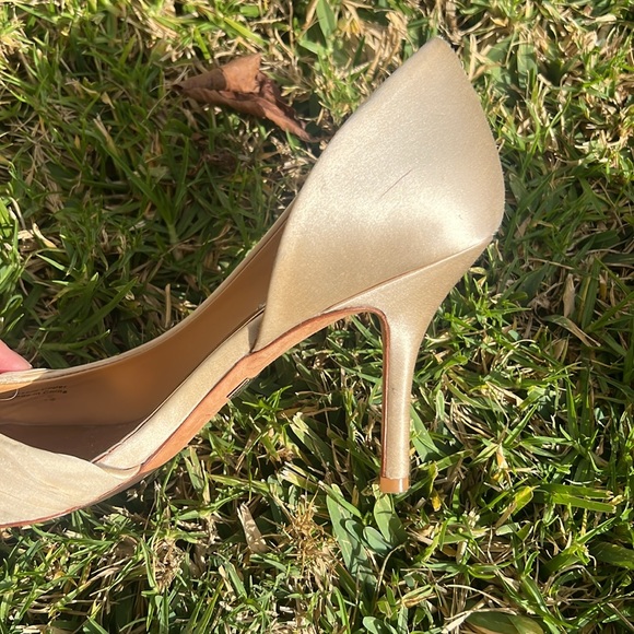 Badgley Misckha gold champagne heels sandals size 7 - Picture 4 of 7